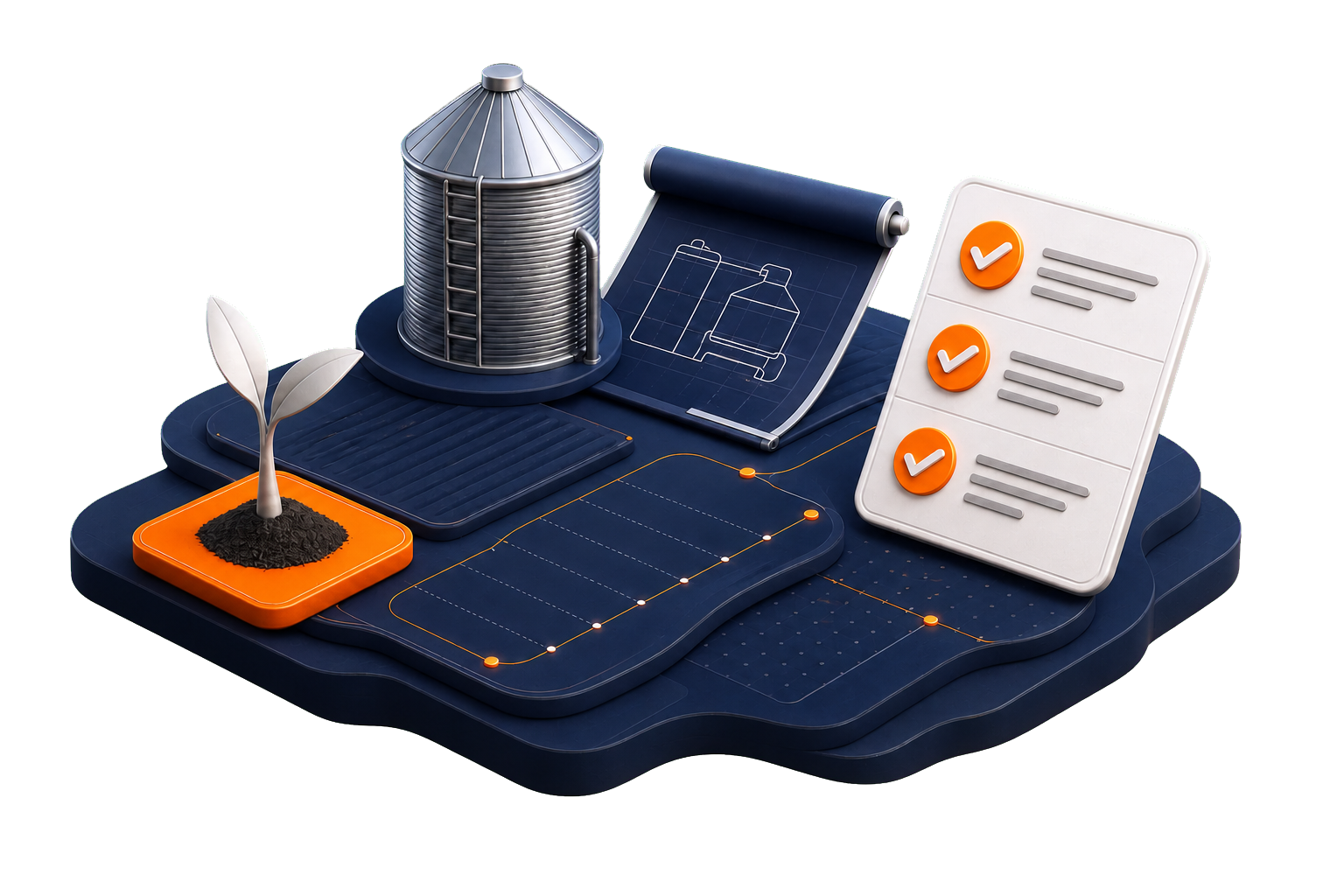Documentos, chaves e checklist de transferência de carta contemplada em 3D